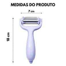 Descascador De Legumes 3 Em 1 Original Line Com 3 Lâminas Inox Cabo Ergonômico
