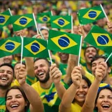 Mini bandeiras de mão Bandeira Brasil