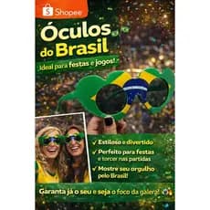 Óculos Colorido Do Brasil Copa Do Mundo