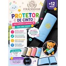 Protetor de Cinto Infantil Acolchoado com Velcro Macio e Confortável para Carro