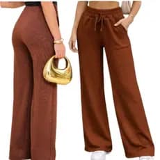 Calça Pantalona Calça Feminina Roupa Feminina Cintura Alta Lanzinha