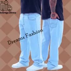 Jeans Balão Boca Larga Estilosa Moda Masculina Dazzling 100 % Algodão- Estilo Mandrake