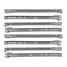 Kit 4 Corrediça Trilho Cinza Gaveta 350mm 35cm Extra 2 Par
