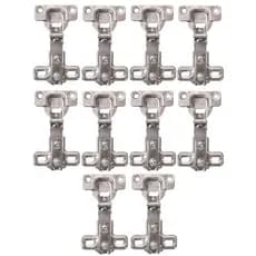 Kit 10 Dobradiça Curva 26mm Alta Porta Armário Móveis com Calço