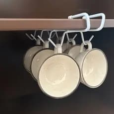 Kit 2 Porta Xicaras Suporte Organizador Suspenso Sem Furar