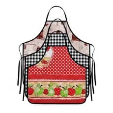 Kit 3 Aventais de Cozinha Lavanderia Estampado térmico Impermeável Estampas Sortidos