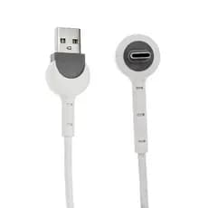 Cabo USB Tipo C 90° 1m Branco Comp para Carregamento e Transferência de Dados Smartphones e Tablets