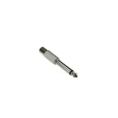 Kit 10 Adaptadores P10 Macho Mono para RCA Fêmea Metálico Tblack Áudio Profissional