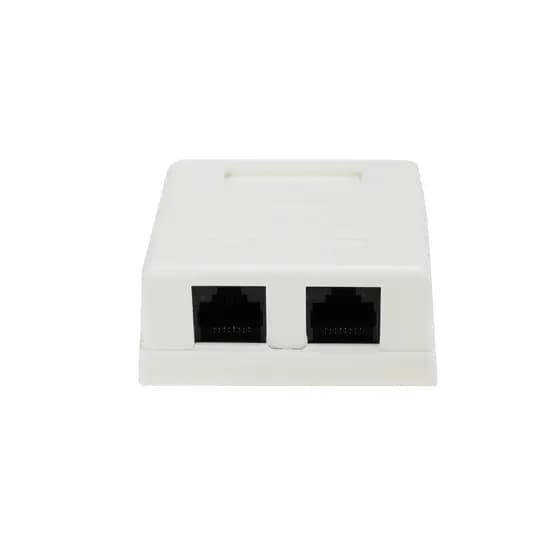 Caixa de Sobrepor com 2 Keystone Cat.5e Fêmea Speedlan para Rede Ethernet RJ45