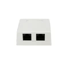 Caixa de Sobrepor com 2 Keystone Cat.5e Fêmea Speedlan para Rede Ethernet RJ45