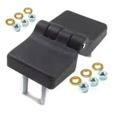 Dobradiça Grande Nylon 6 Parafusos Para Baú Capota Fibra Tampa Porta Adaptações
