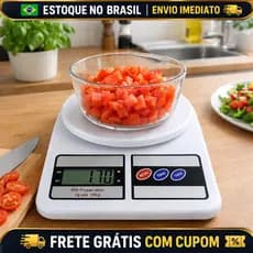 Balança De Cozinha Digital 10kg Alta Precisão Dieta Confeitaria SF-400