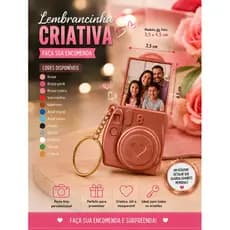 chaveiro câmera porta foto