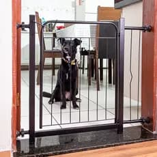 Grade De Proteção para Pet Cães Bebês e Crianças Para Portas Portão - 80cm Preto
