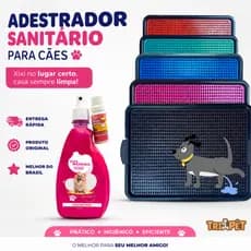Tapete Sanitário Cores Canino Lavável Com ou Sem Educador Adestrador Xixi Pode e Não Pode Para Cães