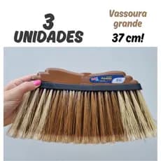 Kit 3 Vassoura grande nova aquarela soft macia fio estabilizado sem cabo