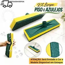 Esfregão Multiuso Limpa Chão Lava Piso Azulejos Piscinas Cozinha Porcelanato Banheiro Box Rosca Padrão Rodo Abrasivo-MMB