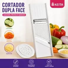 Descascador Ralador Fatiador De Legumes Queijos Saladas Frutas Dupla Face Keita 24x7.8cm-MMB