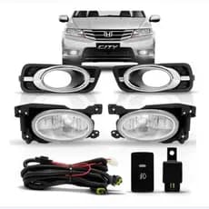 Kit Farol Milha Honda City 2012 2013 Moldura Cromado