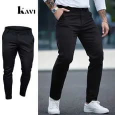 Calça Masculino Preta Sport Fino  Com Bolso Embutido Sarja Brim Com Elastano Cores