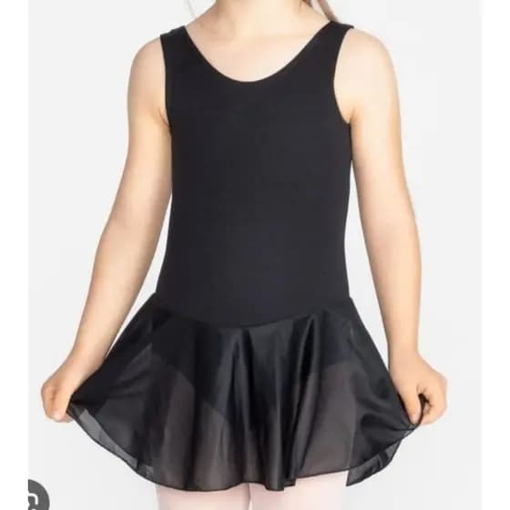 Collant Regata Ballet c saia embutida, cor Preta, infantil ( Capésio)PROMOÇÃO 115,00 POR 84,99
