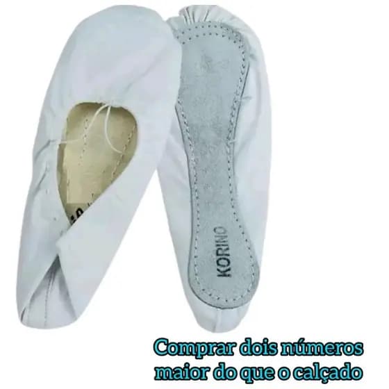 Sapatilha Meia Ponta, Korino Sola inteira cor Preta, Rosa, Branca (Marca  Só Dança) promoção saldo