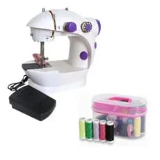 Mini Maquina Costura Elétrica com Pedal 110v-220v + BRINDE
