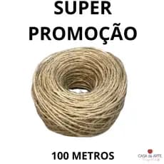 100 Metros de Fio de Juta Sisal Cordão Natural Artesanato 2mm
