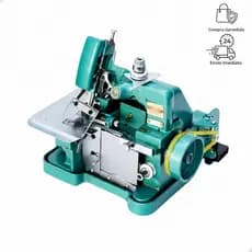 Maquina Overlock de Costura Semi Industrial Overloque Portátil Verde 220v/110v