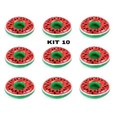 Kit 10 Boias Porta Copo Melancia Piscina Agua BO41987