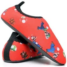 Sapatilha Infantil Antiderrapante Neoprene Personagem Desenho Menino Mario