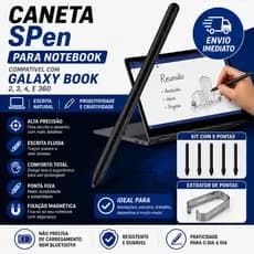Caneta S-pen Para Galaxy Book2 Book3 Book4 360 + Kit com 5 Pontas e um Extrator