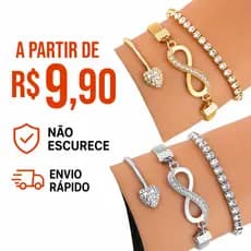 Kit Pulseiras Femininas Cravejadas Aço Inoxidável Dourada ou Prateada Não Escurece Promoção Kit ou Unidade