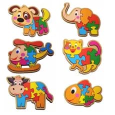 Quebra Cabeça, Infantil, Animais, Educativo, Pedagógico, Montessori, MDF.