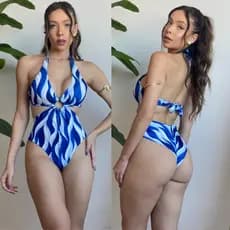 Maiô Body Engana Mamãe Biquini Cavado Liso Praia tipo Feminino Maio De Praia Bojo