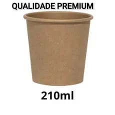 Copo de Papel Biodegradável 50 Unidades/ 210 ml