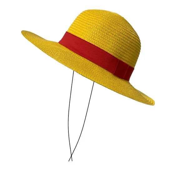 Chapéu cosplay fantasia tipo Luffy One  Piece de Palha Sintética Amarelo