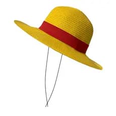 Chapéu cosplay fantasia tipo Luffy One  Piece de Palha Sintética Amarelo
