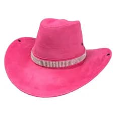 Chapéu Camurça Cowboy Rodeio Ana Castela Faixa Brilho  Strass Cristal