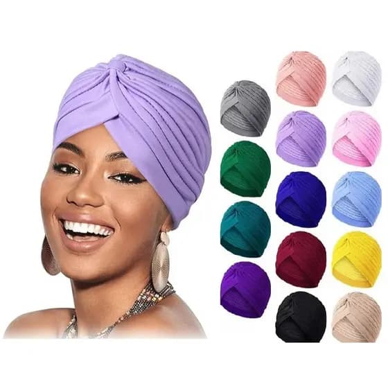 Turbante Luxo tipo Indiano Elastico Touca Gorro Turbantinho