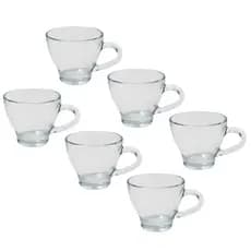 Xicara De Vidro Para Cafe 90ml Conjunto 6 Peças