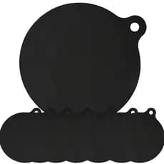 Kit 8 Un Protetor De Fogão Indução Silicone Redondo Preto