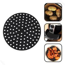 Kit 6 Tapete Protetor Para Cooktop de Indução Perfurado Fogão Cor Preto