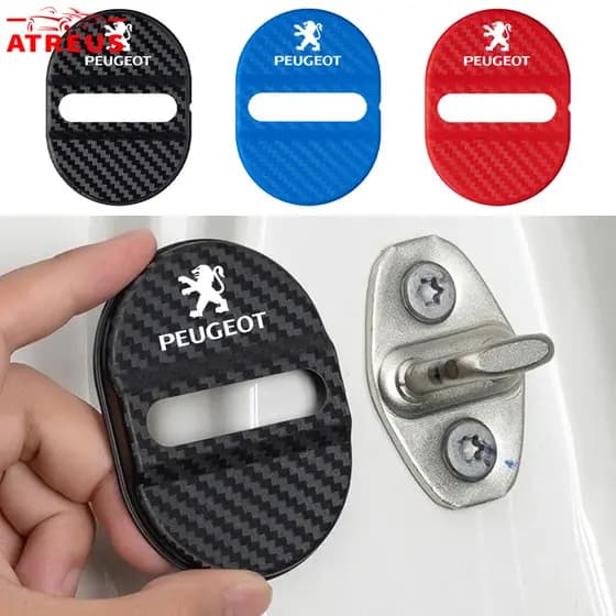 4Pçs Peugeot Tampa De Proteção Da Fechadura Da Porta Do Carro Acessórios Para Peugeot 206 208 207 307 308 2008 3008 508