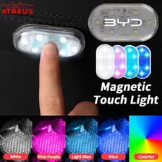 BYD Luz LED Para Carro Mini Luzes De Toque Interruptor Tátil Interior Do De Leitura Magnética Decoração Lâmpada Noturna