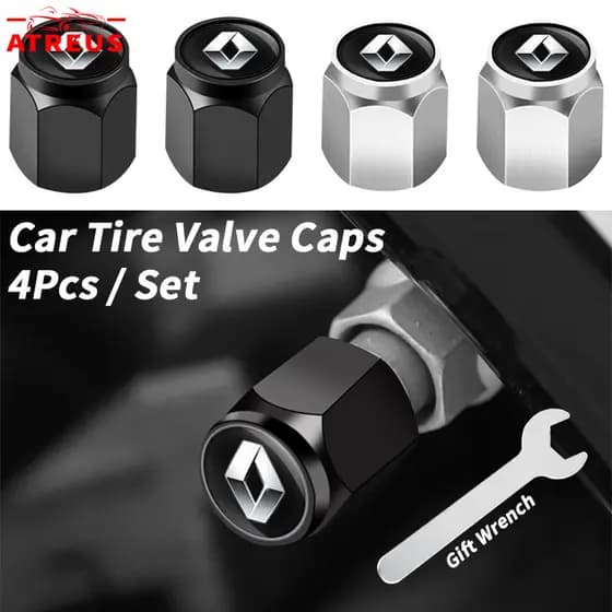 4Pcs Renault Válvulas De Pneus De Liga Para Renault Kwid Duster Fluence Sandero Oroch Kardian Megane Clio Logan Captur