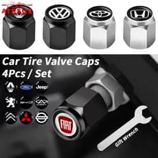 [Atreus] 4Pcs Carro Válvulas De Pneus De Liga Tampas Da Válvula Do Pneu Fiat Volkswagen Tampas De Válvulas Acessórios