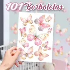 101 Adesivos De Parede Borboletas Decoração Quarto Infantil Feminino - Adesivo, quarto, carro, moto, capacete.