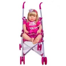 Sid-Nyl Baby Kiss Loura 912 Chora Com carrinho de Boneca