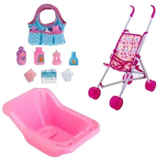 Kit Brinquedo Para dar Banho em Bonecas Reborn + Acessórios
